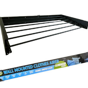 On The Road RV Wall Mounted Clothes Airer – Black