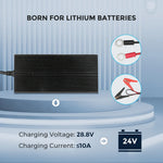 Renogy 24V 10A AC to DC Lithium Iron Phosphate Battery Charger