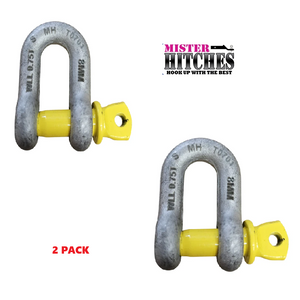 Mister Hitches D shackles stamped and rated 8mm 0.75T