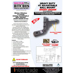 MISTER HITCHES 12 STAGE ADJUSTABLE BALL MOUNT 4T SUITS FORD RANGER - MHABM-5XHDS