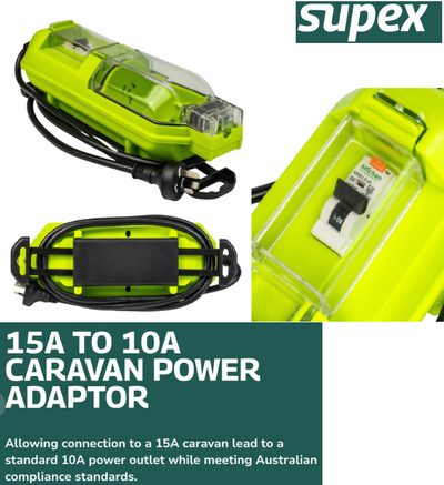Supex 15A To 10A Caravan Power Adaptor