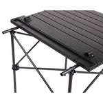 Easy setup black folding table for outdoor use