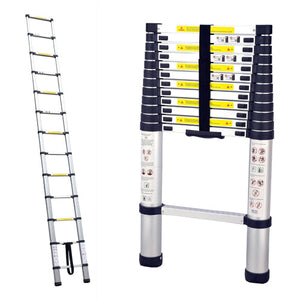 3.2m telescopic aluminium ladder extended