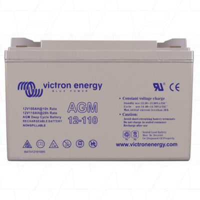 Victron Energy 12V 110Ah (20HR) Cyclic AGM Battery Threaded Post Type