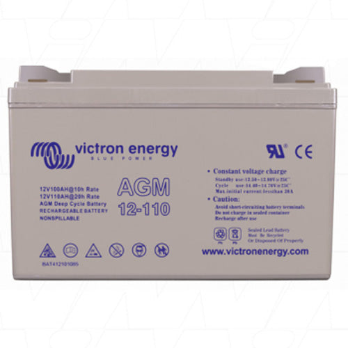 Victron Energy 12V 110Ah (20HR) Cyclic AGM Battery Threaded Post Type