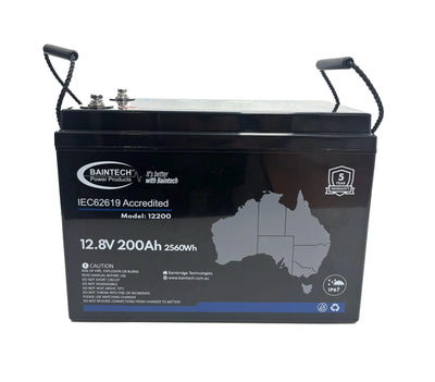 Baintech Elite Lithium Battery 12V 200AH Bluetooth Continuous BMS