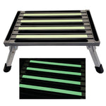 Illuminating folding caravan camping step