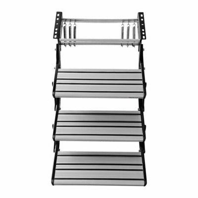 TCA Aluminium Triple Caravan Step – Front View of Manual Bolt-On 3-Step Entry System