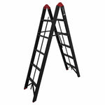 TRA black 5 step aluminium collapsible box ladder with carry bag