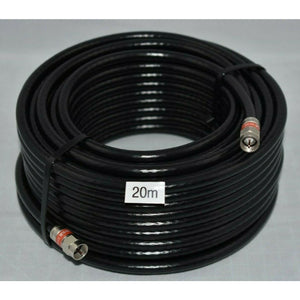 20m Quad Shield RG6 Cable with connectors