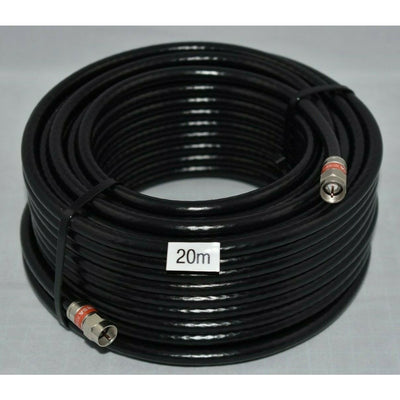 20m Quad Shield RG6 Cable with connectors