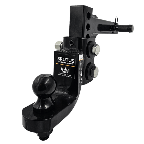 Brutus 3.5T Adjustable Hitch 3" Drop Rise with 50mm Tow Ball & Lock