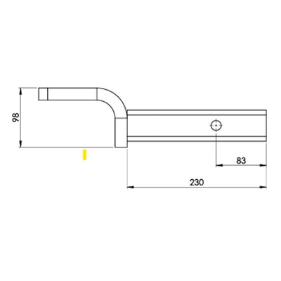 HAYMAN REESE TOW BALL MOUNT 50MM SQUARE SHANK 1500KG RATED