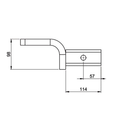 HAYMAN REESE TOW BALL MOUNT 50MM SQUARE SHANK 3500KG RATED_21126