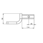 HAYMAN REESE TOW BALL MOUNT 40MM SQUARE SHANK 1600KG RATED 21127