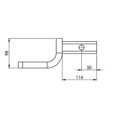 HAYMAN REESE TOW BALL MOUNT 40MM SQUARE SHANK 1600KG RATED 21127