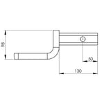 HAYMAN REESE TOW BALL MOUNT 40MM SQUARE SHANK 1600KG RATED 21130