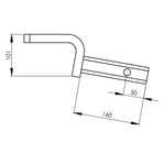 HAYMAN REESE 1600KG RATED TOW BALL MOUNT 40MM SQUARE SHANK 21131