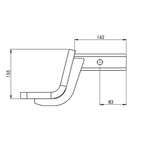 HAYMAN REESE TOW BALL MOUNT 50MM SQUARE SHANK 3500KG RATED_21141