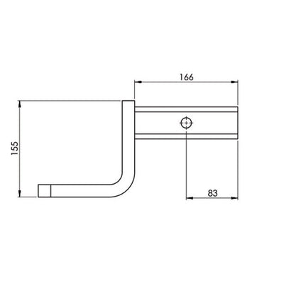 HAYMAN REESE TOW BALL MOUNT 50MM SQUARE SHANK 2500KG RATED_21167