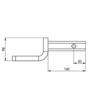 HAYMAN REESE TOW BALL MOUNT 40MM SQUARE SHANK 1600KG RATED