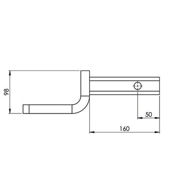 HAYMAN REESE TOW BALL MOUNT 40MM SQUARE SHANK 1600KG RATED