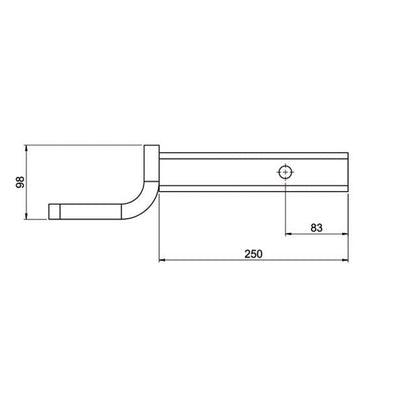 HAYMAN REESE TOW BALL MOUNT 50MM SQUARE SHANK 2500KG RATED_21176