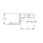 HAYMAN REESE SOLID TOW BALL MOUNT 50MM SQUARE SHANK 3000KG RATED 21183