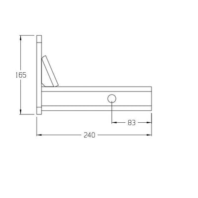 HAYMAN REESE PINTLE HOOK ADAPTOR 50MM SQUARE SHANK 21199