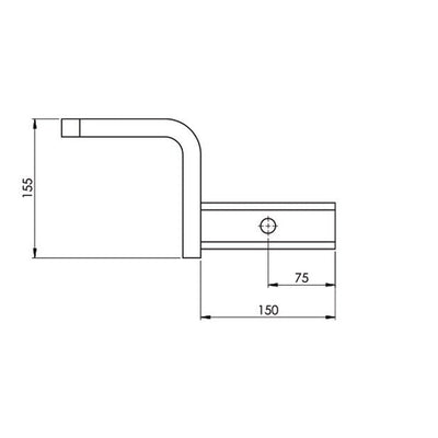 HAYMAN REESE TOW BALL MOUNT 50MM SQUARE SHANK 1600KG RATED_21303