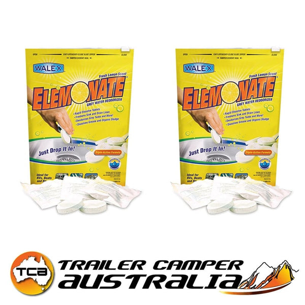 2 X Walex Elemonate Porta Pak Toilet Chemical Sachets