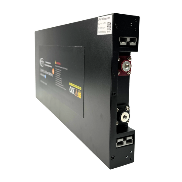 Side view highlighting slim 50 mm profile and aluminium casing