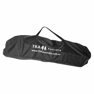 TRA Black Portable camping caravan clothes line with carry bag