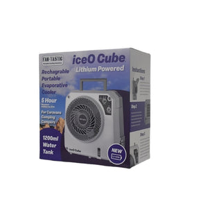 IceO Cube Evaporative Portable Cooler Maxi Fan  Rechargeable AC DC 12V 240V