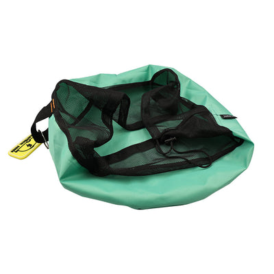 Caravan hose storage bag with labelled compartments