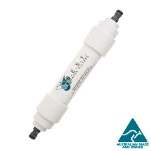 BEST Inline Caravan Water Filter with Plastic Hose Fittings