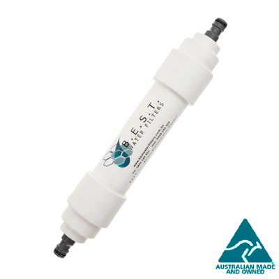 BEST Inline Caravan Water Filter with Plastic Hose Fittings
