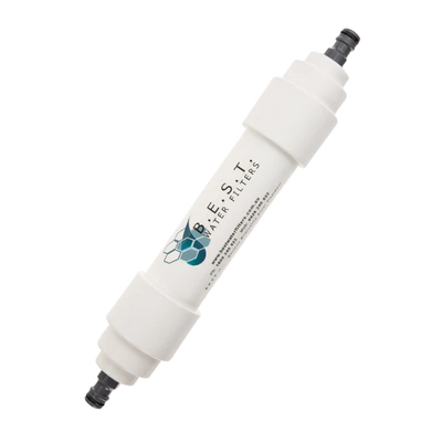 BEST Inline Caravan Water Filter with Plastic Hose Fittings
