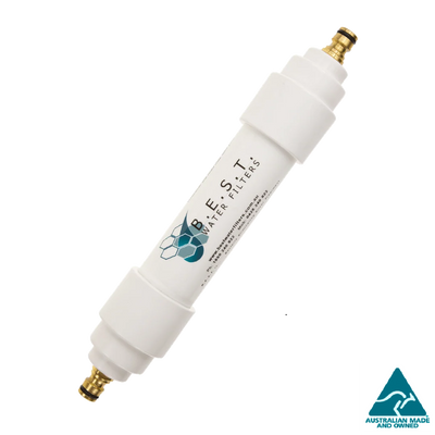 BEST Inline Caravan Water Filter with Brass Hose Fittings