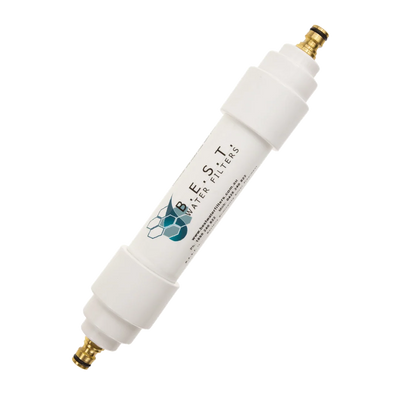 BEST Inline Caravan Water Filter with Brass Hose Fittings
