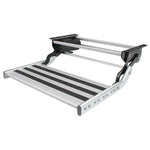 Single 12V electric caravan step with LED light