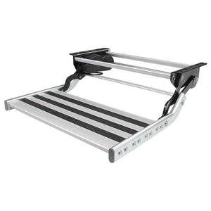 Single 12V electric caravan step with LED light