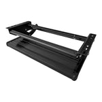 Durable steel black step with LED lighting for motorhomes