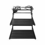 TRA Black Double 12v Electric Caravan Step with LED Light