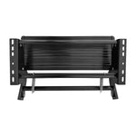 Night-safe manual caravan step with blue LED visibility