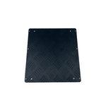 Weatherproof black checker plate cover for diesel heater fuel tank