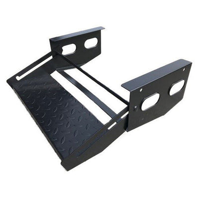 Black powder coated steel caravan camper step