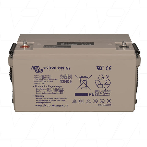 Victron Energy 12V 90Ah (20HR) Cyclic AGM Battery Threaded Post Type