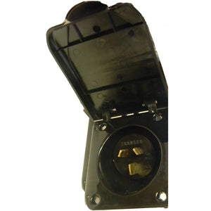 AUSTRALIAN RV 15AMP POWER INLET BLACK