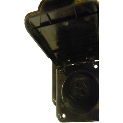 Australia RV 10amp Power Outlet Black
